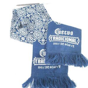 Vintage Mexican Blue Scarf  Scarves Jose Cuervo Tequila Mexico Agave